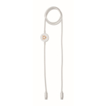 Cable de carga y transferencia de datos con cargador para smartwatch color blanco vista principal