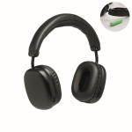 Auriculares inalámbricos de diadema con manos libres y recargable color negro
