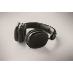 Auriculares inalámbricos de diadema con manos libres y recargable color negro vista fotografía cuarta vista