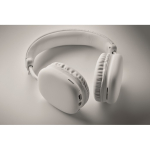 Auriculares inalámbricos de diadema con manos libres y recargable color blanco vista fotografía sexta vista