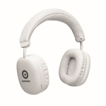 Auriculares inalámbricos de diadema con manos libres y recargable color blanco vista principal