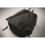 Mochila de viaje de nylon repelente al agua con múltiples bolsillos 20L color negro vista fotografía quinta vista