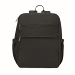 Mochila de viaje de nylon repelente al agua con múltiples bolsillos 20L color negro octava vista