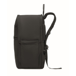 Mochila de viaje de nylon repelente al agua con múltiples bolsillos 20L color negro