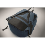 Mochila de viaje de nylon repelente al agua con múltiples bolsillos 20L color azul vista fotografía quinta vista