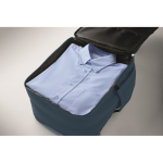 Mochila de viaje de nylon repelente al agua con múltiples bolsillos 20L color azul vista fotografía sexta vista