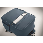 Mochila de viaje de nylon repelente al agua con múltiples bolsillos 20L color azul vista fotografía octava vista