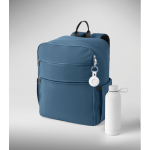 Mochila de viaje de nylon repelente al agua con múltiples bolsillos 20L color azul vista fotografía