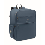 Mochila de viaje de nylon repelente al agua con múltiples bolsillos 20L color azul vista principal