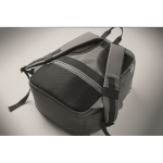 Mochila de viaje de nylon repelente al agua con múltiples bolsillos 20L color gris oscuro vista fotografía quinta vista