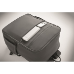 Mochila de viaje de nylon repelente al agua con múltiples bolsillos 20L color gris oscuro vista fotografía octava vista