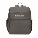 Mochila de viaje de nylon repelente al agua con múltiples bolsillos 20L color gris oscuro vista de impresión