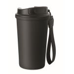 Vaso térmico de acero inox. reciclado con asa y sistema antifugas 400ml color negro octava vista