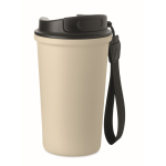 Vaso térmico de acero inox. reciclado con asa y sistema antifugas 400ml color beige octava vista