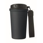 Vaso térmico de acero inox. reciclado con asa y sistema antifugas 400ml color azul marino cuarta vista