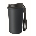 Vaso térmico de acero inox. reciclado con asa y sistema antifugas 400ml color azul marino octava vista