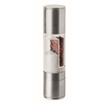 Molinillo para sal y pimienta en acero inox. y acrílico con doble tapa color plateado