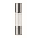 Molinillo para sal y pimienta en acero inox. y acrílico con doble tapa color plateado septima vista