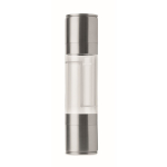 Molinillo para sal y pimienta en acero inox. y acrílico con doble tapa color plateado octava vista