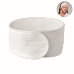 Banda ajustable de microfibra para el cabello para el cuidado facial color blanco