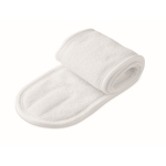 Banda ajustable de microfibra para el cabello para el cuidado facial color blanco tercera vista