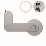 Soporte magnético de aluminio para móvil con anillo metálico color plateado