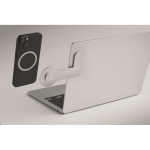 Soporte magnético de aluminio para móvil con anillo metálico color plateado vista fotografía tercera vista