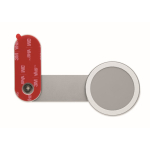 Soporte magnético de aluminio para móvil con anillo metálico color plateado cuarta vista
