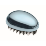 Cepillo de plástico y aluminio para cabello con función desenredante color azul claro