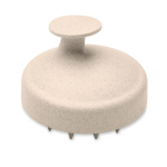 Cepillo masajeador de plástico para masajear y exfoliar cuero cabelludo color beige