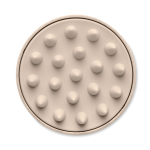 Cepillo masajeador de plástico para masajear y exfoliar cuero cabelludo color beige