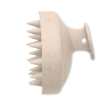 Cepillo masajeador de plástico para masajear y exfoliar cuero cabelludo color beige