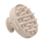 Cepillo masajeador de plástico para masajear y exfoliar cuero cabelludo color beige