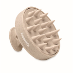 Cepillo masajeador de plástico para masajear y exfoliar cuero cabelludo color beige vista principal