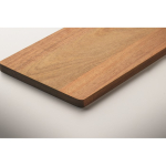 Tabla de cortar de madera de acacia con cómoda asa de acero inoxidable color madera vista fotografía sexta vista