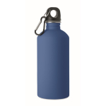 Botella de acero inox. reciclado antifugas con acabado engomado 500ml color azul real