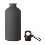 Botella de acero inox. reciclado antifugas con acabado engomado 500ml color azul marino segunda vista