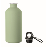 Botella de acero inox. reciclado antifugas con acabado engomado 500ml color verde menta segunda vista