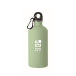 Botella de acero inox. reciclado antifugas con acabado engomado 500ml color verde menta vista de impresión