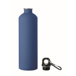 Botella de acero inox. reciclado con acabado engomado y mosquetón 750ml color azul real segunda vista