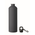 Botella de acero inox. reciclado con acabado engomado y mosquetón 750ml color azul marino segunda vista