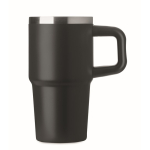 Vaso térmico de acero inoxidable reciclado con tapa y pajita 500ml color negro octava vista
