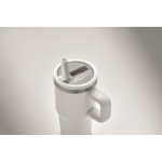 Vaso térmico de acero inoxidable reciclado con tapa y pajita 500ml color blanco