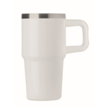 Vaso térmico de acero inoxidable reciclado con tapa y pajita 500ml color blanco octava vista