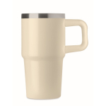 Vaso térmico de acero inoxidable reciclado con tapa y pajita 500ml color beige octava vista