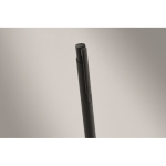 Set de regalo con bolígrafo de aluminio reciclado y llavero de PU color negro vista fotografía quinta vista