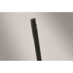 Set de regalo con bolígrafo de aluminio reciclado y llavero de PU color negro vista fotografía sexta vista