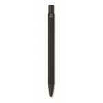 Set de regalo con bolígrafo de aluminio reciclado y llavero de PU color negro octava vista