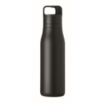 Botella térmica de acero inox. reciclado con asa y tapa fácil 500ml color negro quinta vista