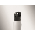Botella térmica de acero inox. reciclado con asa y tapa fácil 500ml color blanco vista fotografía tercera vista